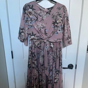 SHEIN | Women’s Pleated Floral Knee Length Dress